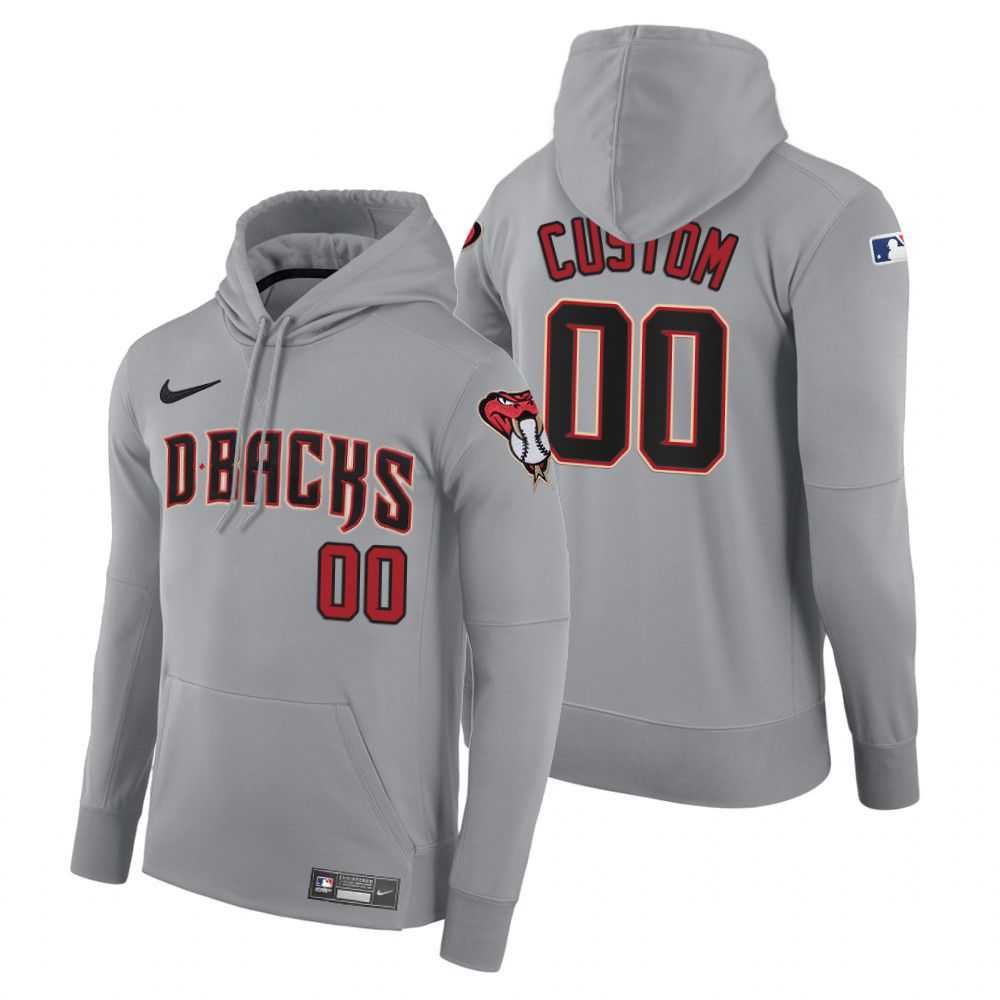 Men Arizona Diamondback 00 Custom gray road hoodie 2021 MLB Nike Jerseys Men Arizona Diamondback 00 Custom gray road hoodie 2021 MLB Nike Jerseys